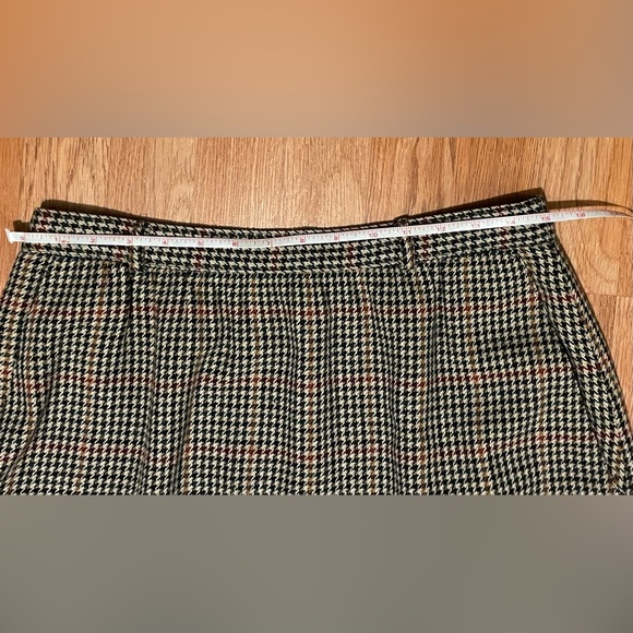 Vintage Leslie Fay Sportswear Houndstooth Wool Pencil Skirt Sz 14 - Picture 3 of 10